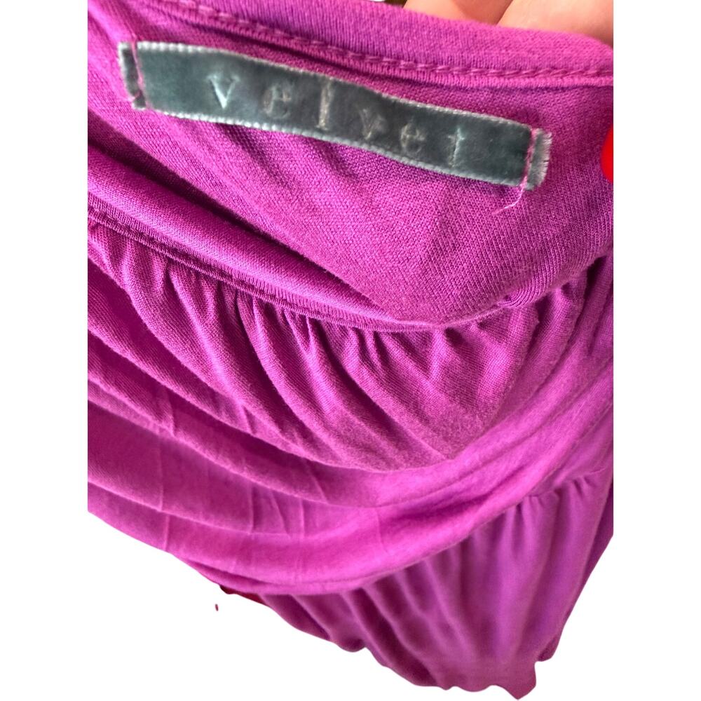 ✨ VELVET Graham Spencer Fuchsia One Shoulder Dress M NWT Asymmetrical 💖 - Picture 8 of 9